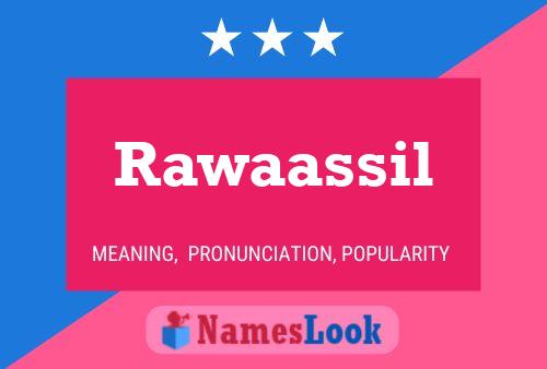 Affiche de nom Rawaassil