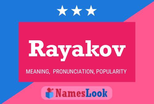 Affiche de nom Rayakov