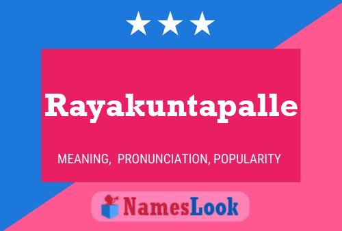 Affiche de nom Rayakuntapalle