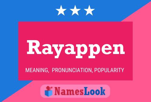 Affiche de nom Rayappen