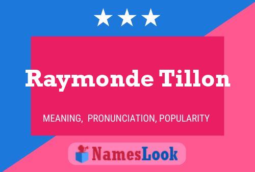 Affiche de nom Raymonde Tillon