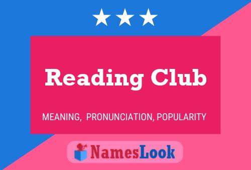 Affiche de nom Reading Club