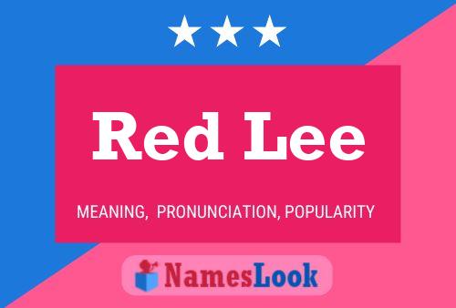 Affiche de nom Red Lee