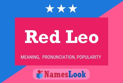 Affiche de nom Red Leo