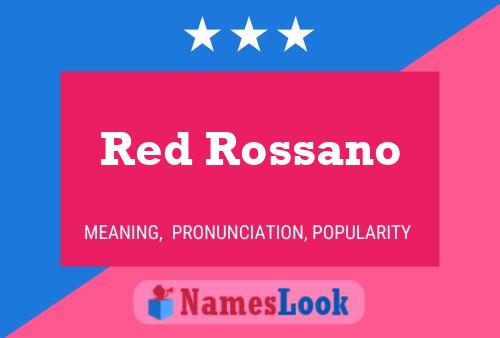 Affiche de nom Red Rossano