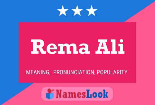 Affiche de nom Rema Ali