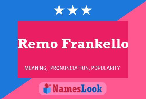 Affiche de nom Remo Frankello