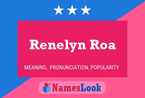 Affiche de nom Renelyn Roa