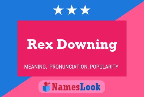 Affiche de nom Rex Downing