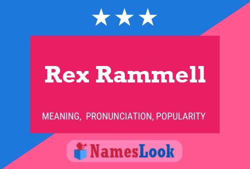 Affiche de nom Rex Rammell