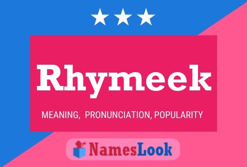 Affiche de nom Rhymeek