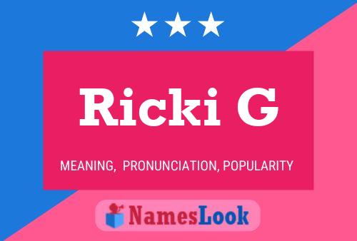 Affiche de nom Ricki G