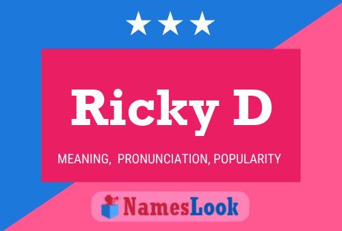 Affiche de nom Ricky D