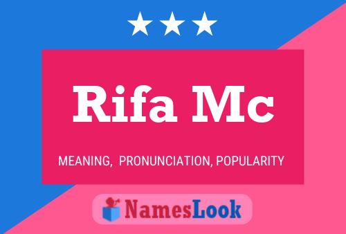 Affiche de nom Rifa Mc