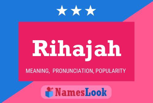 Affiche de nom Rihajah