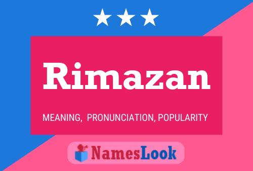 Affiche de nom Rimazan