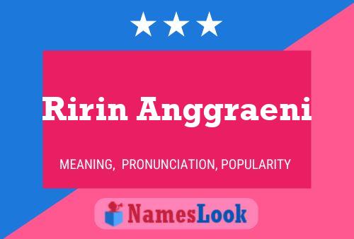 Affiche de nom Ririn Anggraeni