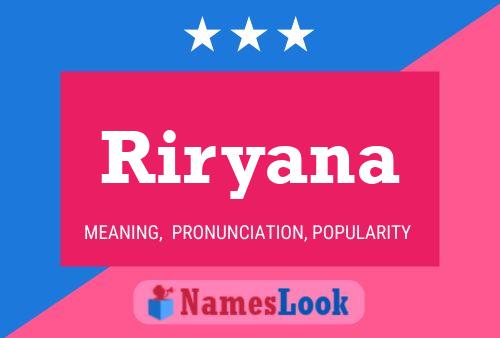 Affiche de nom Riryana