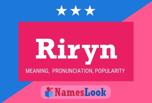 Affiche de nom Riryn