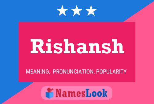 Affiche de nom Rishansh