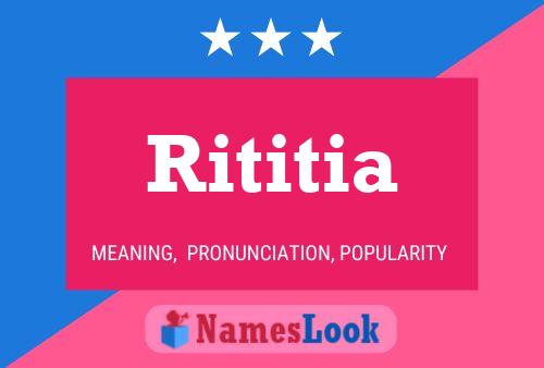 Affiche de nom Rititia