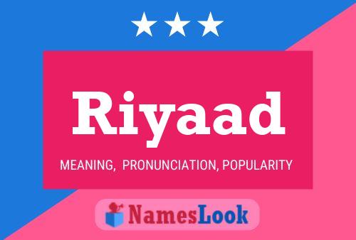 Affiche de nom Riyaad