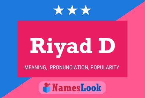 Affiche de nom Riyad D