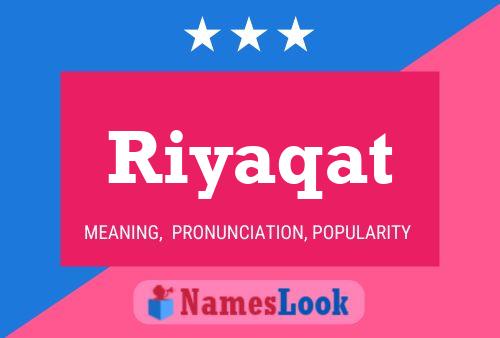 Affiche de nom Riyaqat