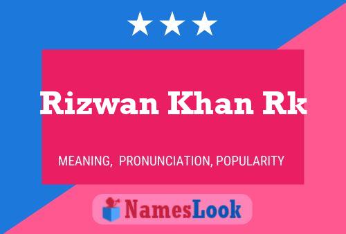 Affiche de nom Rizwan Khan Rk