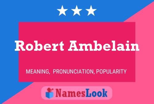 Affiche de nom Robert Ambelain