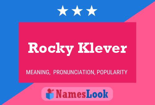 Affiche de nom Rocky Klever