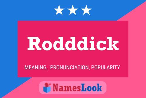 Affiche de nom Rodddick