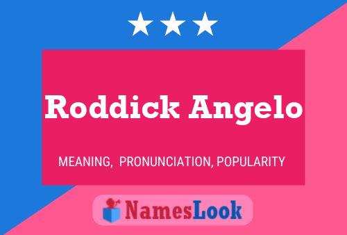 Affiche de nom Roddick Angelo