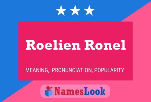 Affiche de nom Roelien Ronel