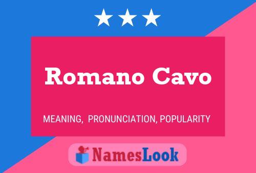 Affiche de nom Romano Cavo