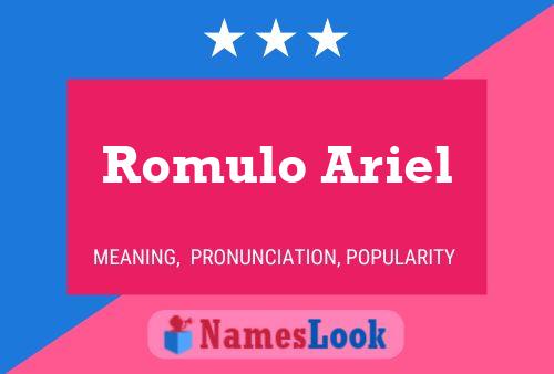 Affiche de nom Romulo Ariel