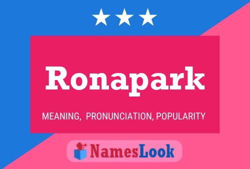 Affiche de nom Ronapark