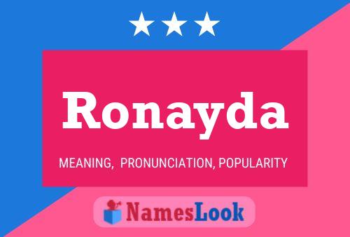 Affiche de nom Ronayda