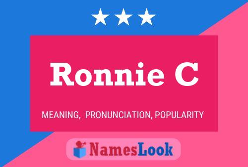 Affiche de nom Ronnie C