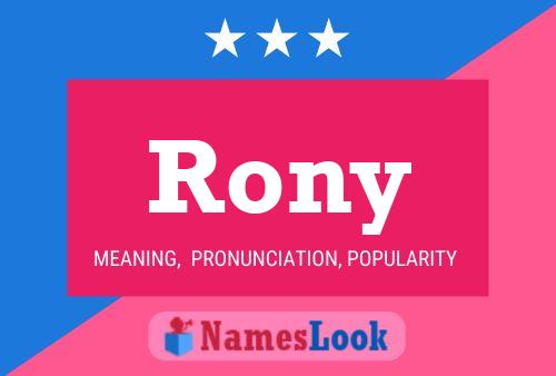 Affiche de nom Rony