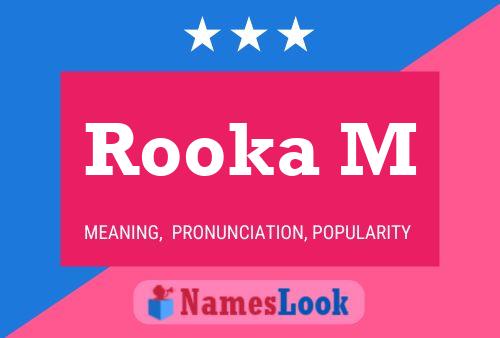 Affiche de nom Rooka M