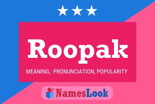 Affiche de nom Roopak