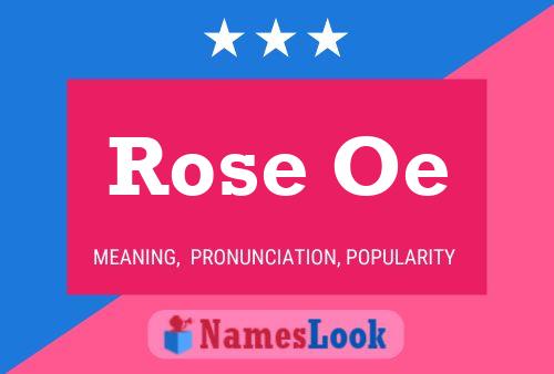 Affiche de nom Rose Oe