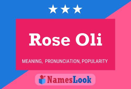 Affiche de nom Rose Oli