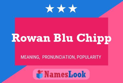 Affiche de nom Rowan Blu Chipp