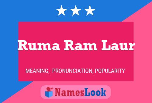 Affiche de nom Ruma Ram Laur