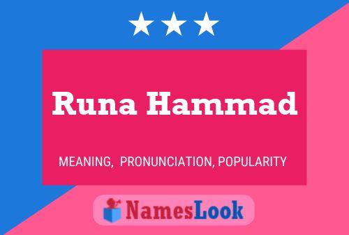 Affiche de nom Runa Hammad