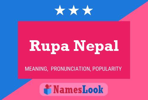 Affiche de nom Rupa Nepal