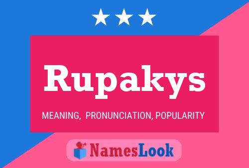 Affiche de nom Rupakys