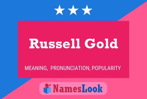 Affiche de nom Russell Gold